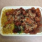 Best C13. Sesame Chicken Combination Platter in Harrison, NJ